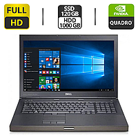 Ноутбук Б-класс Dell Precision M4600/ 15.6" 1920x1080/ i7-2720QM/ 8GB RAM/ 120GB SSD+1000GB HDD/ Quadro 1000M