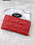 Гаманець жіночий великий, гаманець Прада червоний — LUX якість, фото 2
