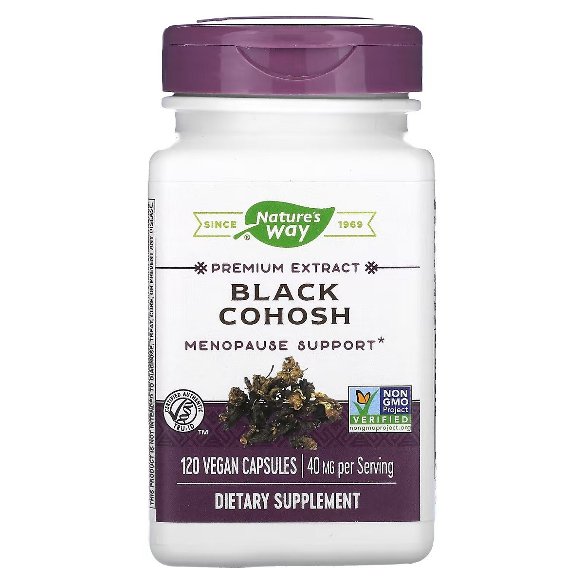 Бавовняний, 40 мг, Black Cohosh, Nature's Way, 120 вегетаріанських капсул