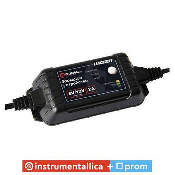 Зарядний пристрій 6-12 В 2 А 230 В максимальна ємність 1.2-60/год AT-3022 Intertool
