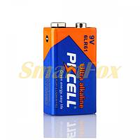 Батарейка щелочная PKCELL 9V/6LR61, крона, цена за 1 шт