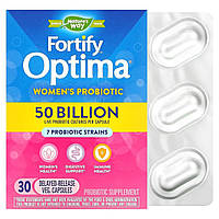 Пробіотики для жінок, 50 млрд КУО, Fortify Optima, Women's Probiotic, 50 Billion, Nature's Way, 30 вегетаріанських капсул
