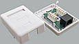 Розетка 1-портова RJ45 кат.5e біла (KDWP6034) Kingda (код 136158), фото 3
