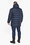 Чоловіча темно-синя куртка великого розміру з розрізами з боків модель 53661, фото 7