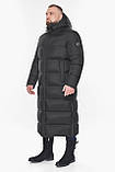 Чорна чоловіча зимова куртка великого розміру з розрізами модель 53300, фото 4