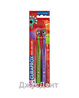 ЗУБНА ЩІТКА ДИТЯЧА Curaprox KIDS TOOTHBRUSH LITTLE BACTERIA EDITION, 2 PCS.