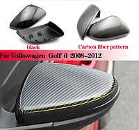 Накладки на зеркала VW (Фольцваген) Golf VI MK6 (2008-2012) - Карбон