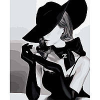 Картина по номерам "Леди в черной шляпке"