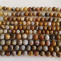 НИТЬ АГАТА  Круглые бусы Кружевной агат   10 мм примерно 32 бусин