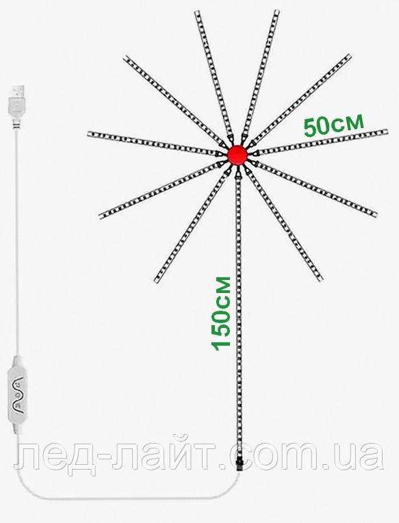 USB LED светильник фейерверк смарт bluetooth музыкальный