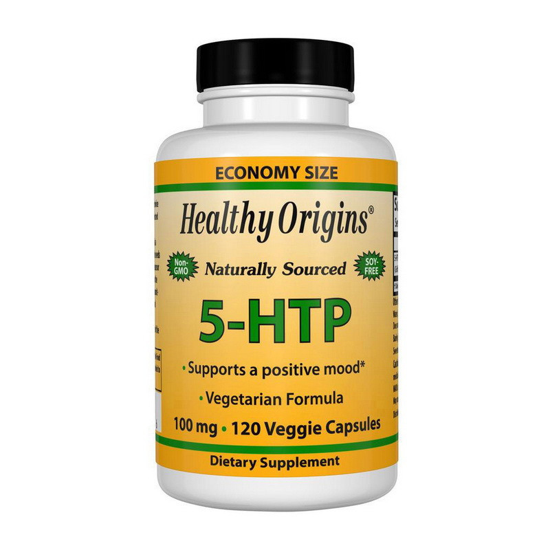 5-гідрокситриптофан Healthy Origins 5-HTP 100 мг 120 капсул, фото 1