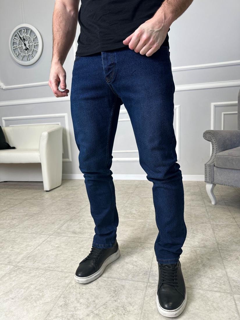 Чоловічі джинси звужені сині Forever, фото 1