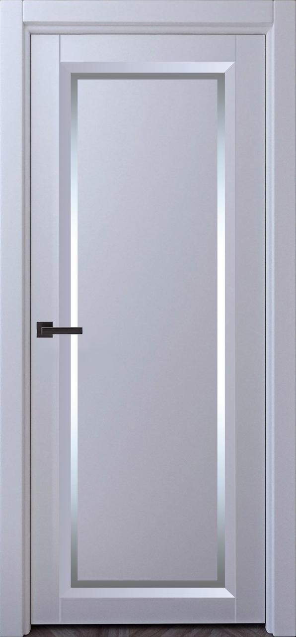 Міжкімнатні двері City Сімферополь фарбовані RAL 9003 Білий, зі склом сатин, фото 1