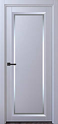 Міжкімнатні двері City Сімферополь фарбовані RAL 9003 Білий, зі склом сатин