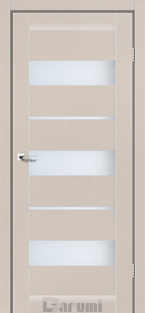 Міжкімнатні двері Дарумі/ Darumi Marsel Димчастий краст (зі склом сатин), фото 1