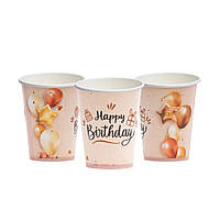 Набор бумажных стаканов Happy Birthday шарики 7036-0072 10 Nia-mart
