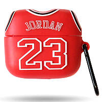 Силіконовий футляр Brand для навушників AirPods 3 + карабін Jordan Red