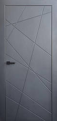 Міжкімнатні двері Estet Doors МК Діагональ емаль графит Ral 7016 (фарбовані двері)