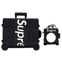 Силіконовий футляр Brand для навушників AirPods 3 + кільце Supreme black