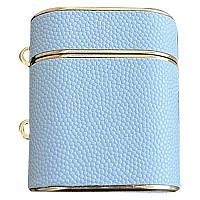 Шкіряний футляр Suitcase для навушників AirPods 1/2 Blue
