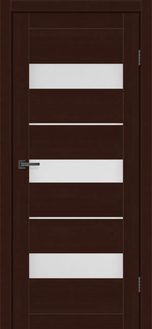 Двері міжкімнатні MSDoors Vegas Горіх темний (зі склом сатин), фото 1