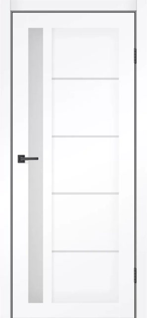 Двері міжкімнатні MSDoors Alabama Білий матовий (зі склом сатин), фото 1