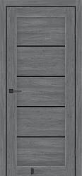 Двері міжкімнатні КФД/ KFD VENA Бук графіт ПВХ (з чорним склом)