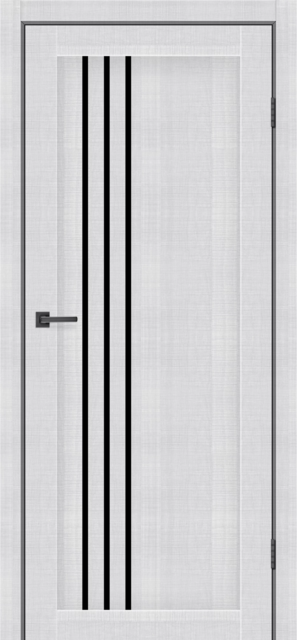 Двері міжкімнатні MSDoors Nevada Перлина (з чорним склом), фото 1