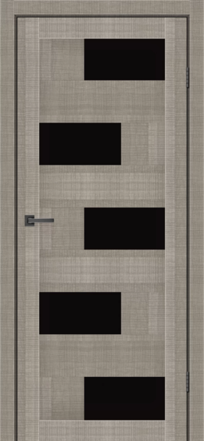 Двері міжкімнатні MSDoors Havana Крем (з чорним склом), фото 1