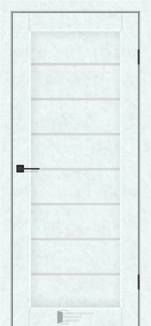 Двері міжкімнатні КФД/ KFD Panama Бетон білий ПВХ (зі склом сатин), фото 1