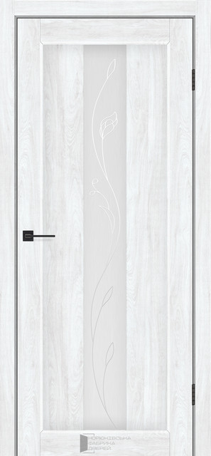Двері міжкімнатні КФД/ KFD Soft Бук шале ПВХ (скло сатин з малюнком), фото 1