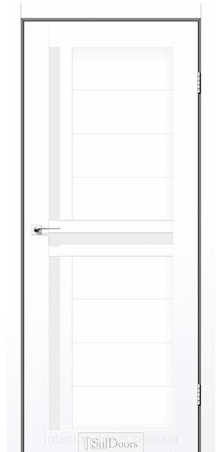 Двері міжкімнатні Стільдорс/ StilDoors West - Біле дерево (зі склом сатин), фото 1