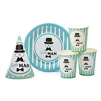 Набор посуды с колпачками Little Man 8020-0002 на 10 Nia-mart