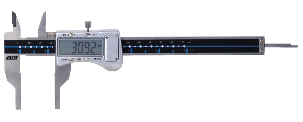 Штангенциркуль електронний канавочный для внутрішніх вимірювань 20-150мм, губки 50 мм, 0.01 мм, IDF (Італія)