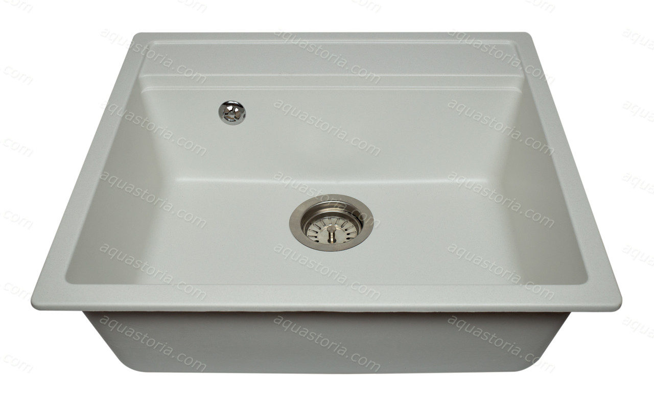 Гранітна мийка Aquaton №9 570х510 Біла
