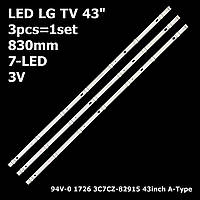 LED подсветка TV LG 43" LC43490059A Innotek 17Y 43inch 43UJ65_UHD_L A-TYPE HC430DGN-ABSR1-A11X AGF79078001 1шт