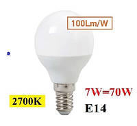 Светодиодная лампа 7W E14 LED Feron LB-195 G45 шар 2700К/4000К 2700K (Теплый белый)