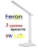 Настільний світлодіодний світильник Feron DE1725 9 W LED (білий) НЕ АКУМУЛЯТОРНИЙ 6400К (холодне біле світло)