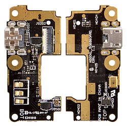 Шлейф для Asus ZenFone 5 2014 (A500KL), конектора заряджання, мікрофона, з компонентами, оригінал