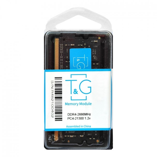 Оперативна пам’ять T&G 32 GB (1x32 GB) SO-DIMM DDR4-2666 MHz (TGDR4NB32G2666)