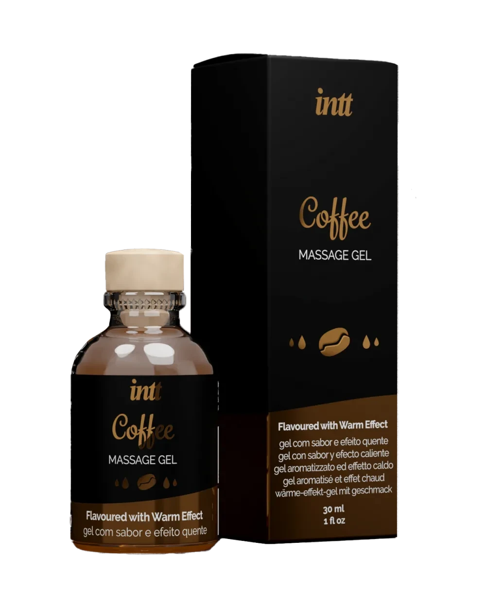 Согревающий массажный гель для интимных зон Intt Coffee со вкусом кофе, 30 мл