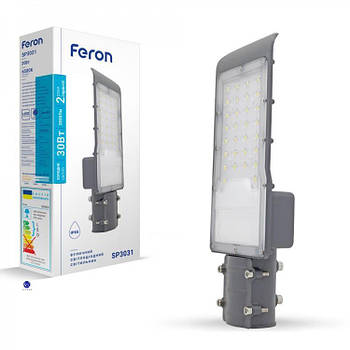 Вуличний LED світильник Feron SP3031 30 W IP65 6400 K Консольний ліхтар 2850 Lm