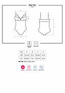 Мереживне боді з доступом 818-TED-1 teddy M/L, чорне, фото 7