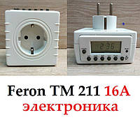 Розетка с таймером Feron TM211 16А недельная электронная