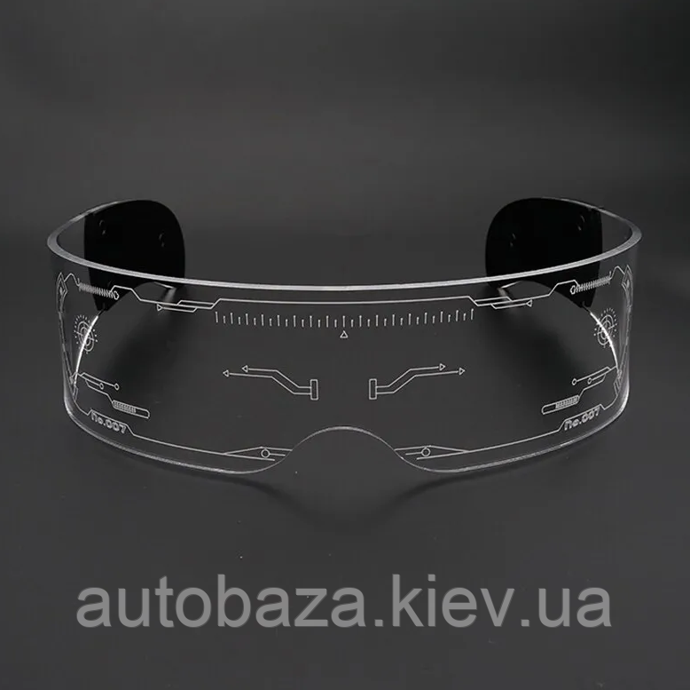 Неоновые очки Rave со светодиодной подсветкой, светящиеся очки в стиле Киберпанк для вечеринок концертов - фото 8 - id-p2056221873