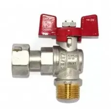 Кран шаровой KP CZECH 3/4" угловой с накидной гайкой, фото 1