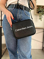 Жіноча сумка через плече кельвін кляйн стильна Calvin Klein класична, чорна повсякденна