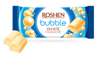 Roshen шоколад пористый белый 80 грамм в упаковке