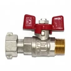 Кран шаровой KP CZECH 1/2" прямой с накидной гайкой