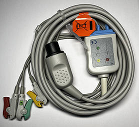 ЕКГ кабель на 3 відведення зажим до OSEN 8000, OSEN8000E, OSEN9000, OSEN 9000D, OSEN 8000B, OSEN 9000C